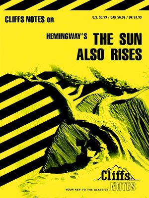 CliffsNotes on Hemingway's The Sun Also Rises - ebook